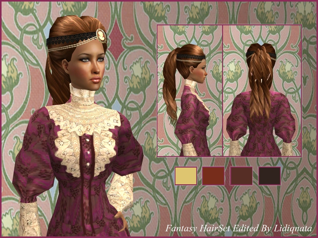 Fantasy hair mesh set